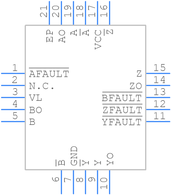 MAX14891EATP+ - Analog Devices - PCB symbol