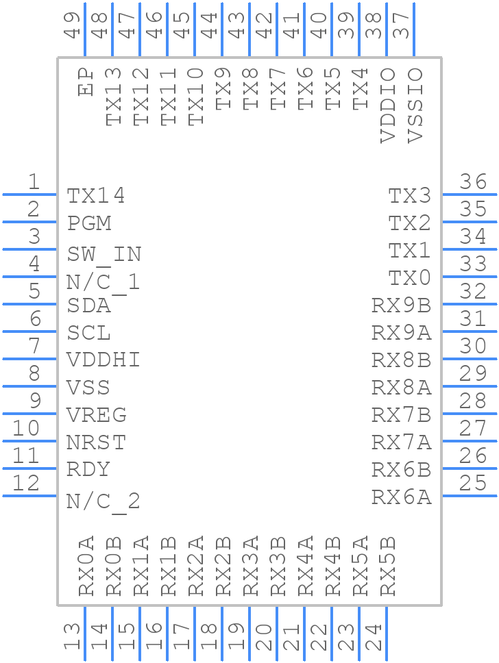 IQS550BLQNR - Azoteq - PCB symbol
