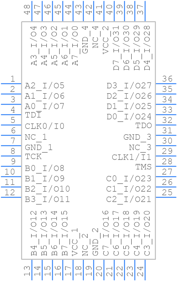 M4A5-64/32-7VNC48 - Lattice Semiconductor - PCB symbol