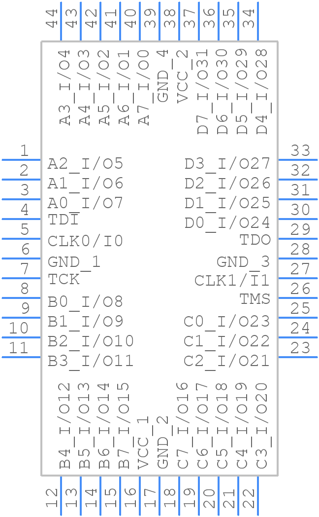 M4A5-64/32-55VC - Lattice Semiconductor - PCB symbol