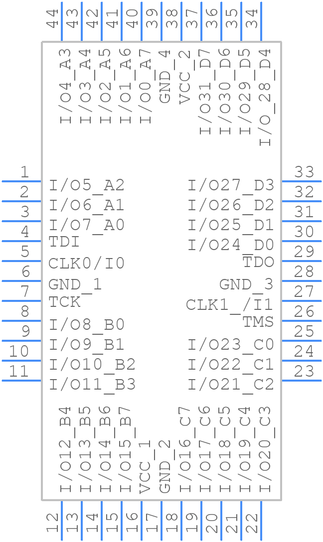 M4A5-64/32-7VC - Lattice Semiconductor - PCB symbol