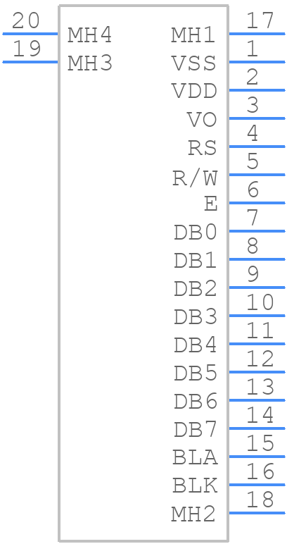 162C CC BC-3LP - Displaytech - PCB symbol