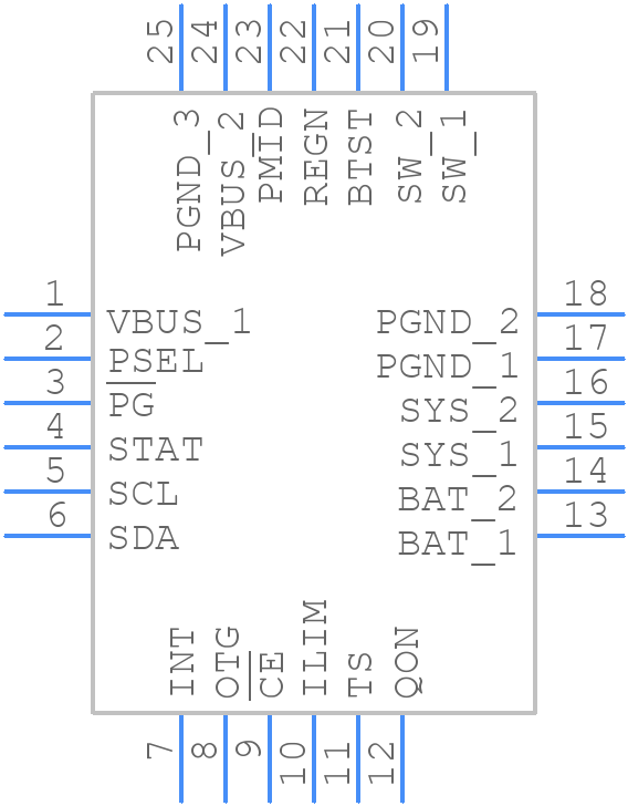 BQ24296MRGET - Texas Instruments - PCB symbol