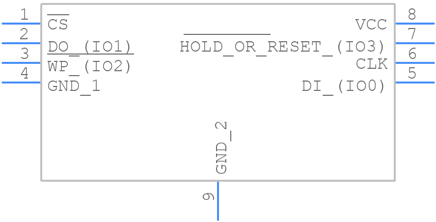 W25Q128JWPIQ TR - Winbond - PCB symbol