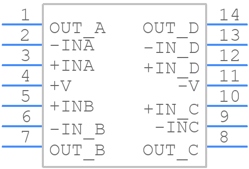 OPA4344PAG4 - Texas Instruments - PCB symbol