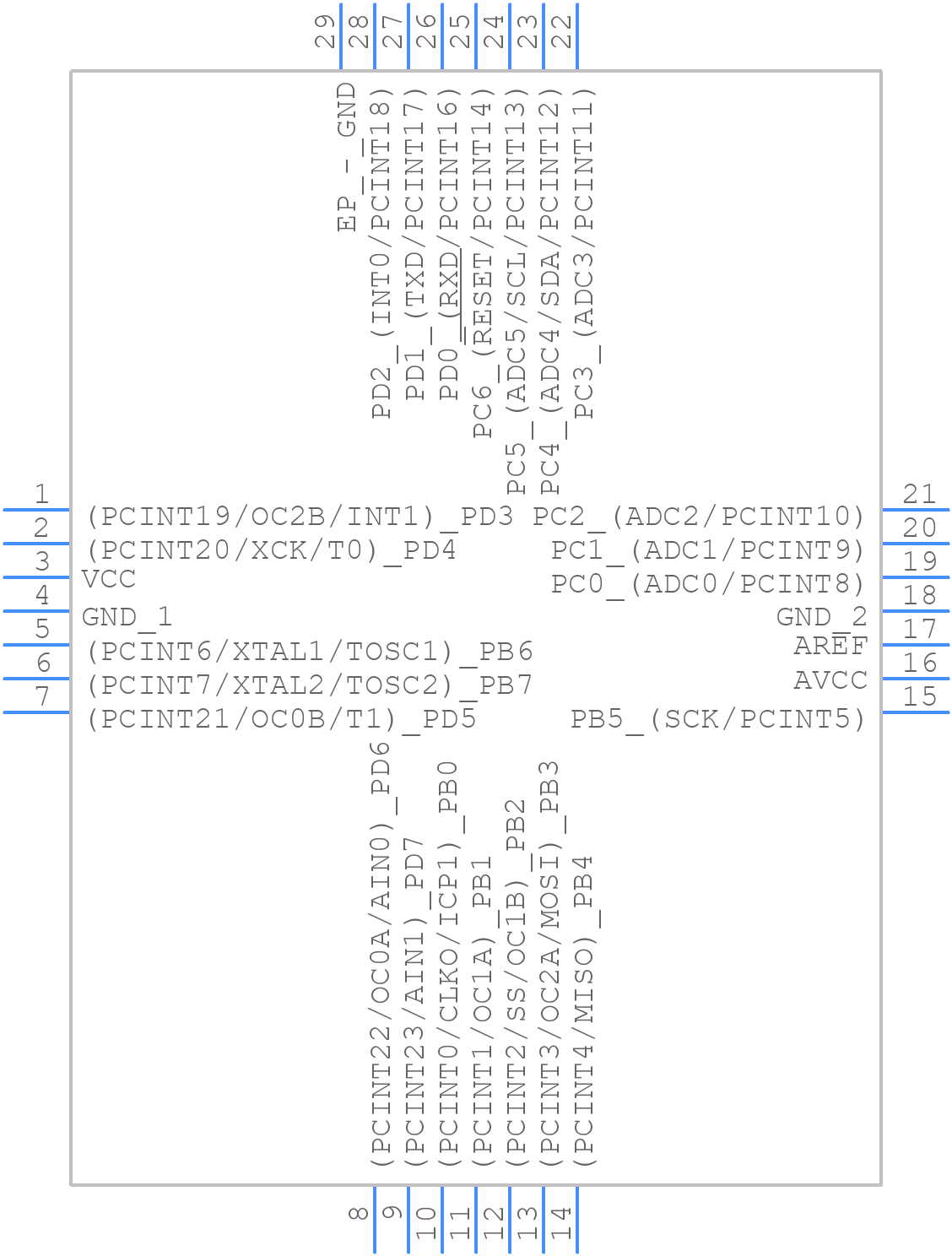 ATMEGA328P-MMH - Microchip - PCB symbol