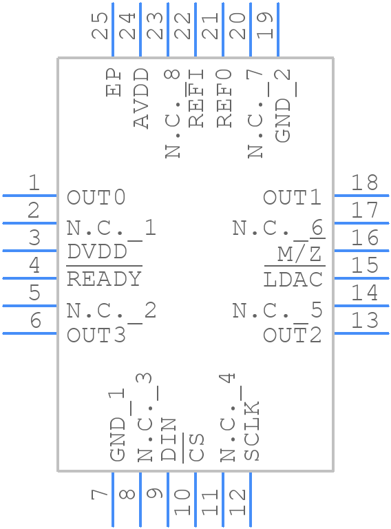 MAX5134AGTG+T - Analog Devices - PCB symbol