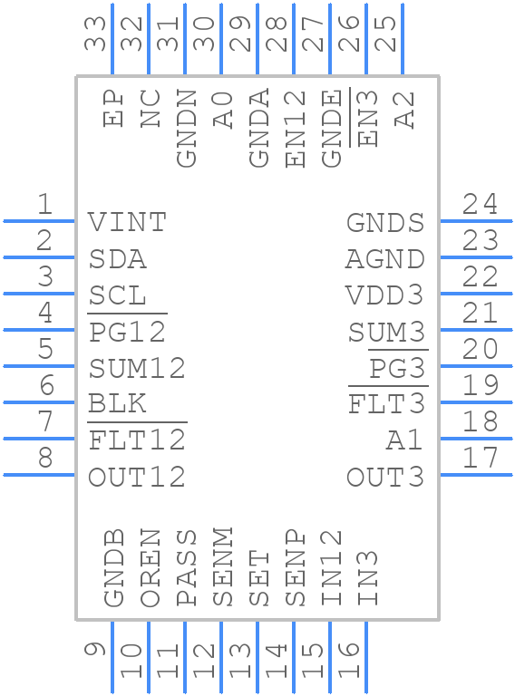 TPS2459RHBR - Texas Instruments - PCB symbol