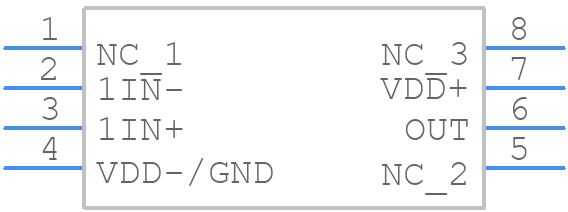 TLC2801ZP - Texas Instruments - PCB symbol