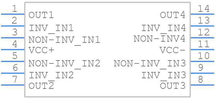 LM324APT - STMicroelectronics - PCB symbol