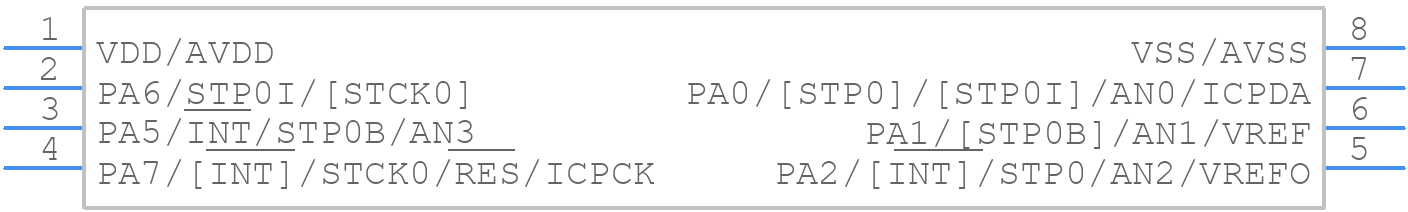 HT66F002 - Holtek - PCB symbol