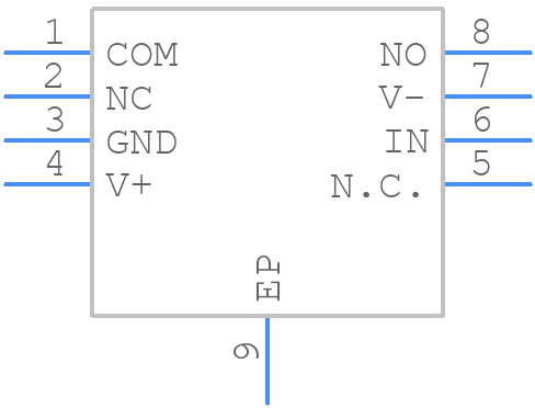 MAX4660EUA+T - Analog Devices - PCB symbol