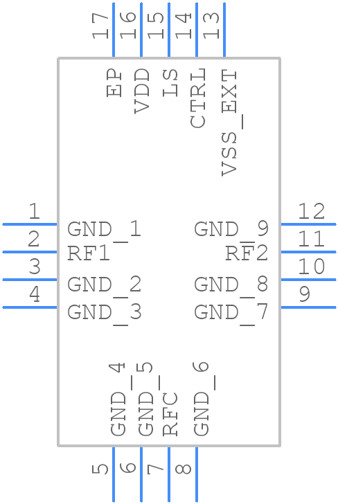 PE42553B-Z - Peregrine Semiconductor - PCB symbol
