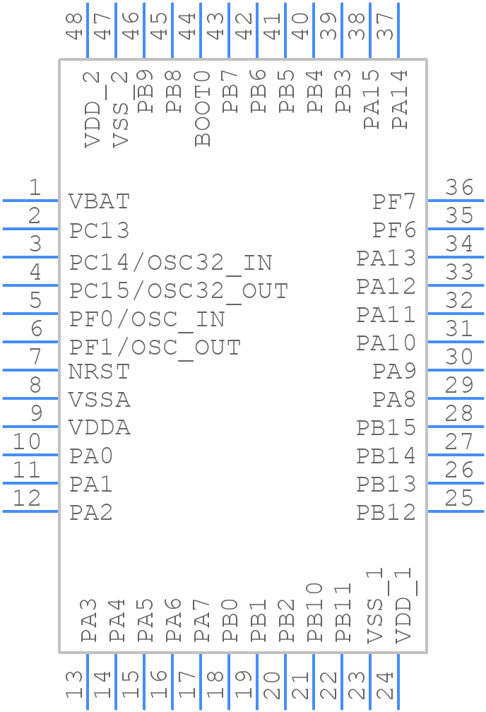 STM32F050C4T6 - STMicroelectronics - PCB symbol