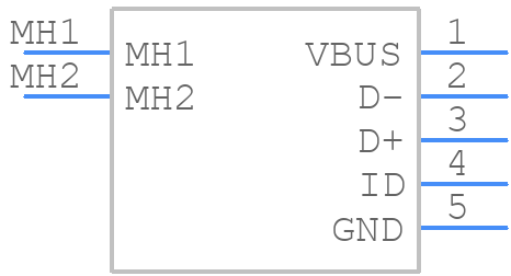 U-E-M5DW-W-1 - HRO - PCB symbol
