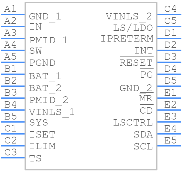 BQ25125YFPT - Texas Instruments - PCB symbol