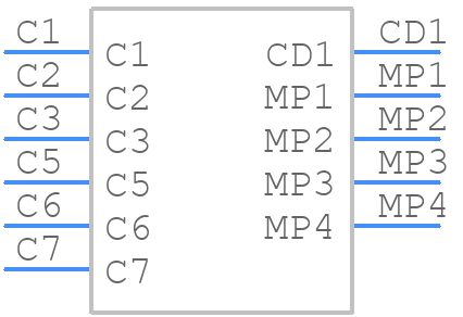G85D1140022P1HR - Amphenol - PCB symbol