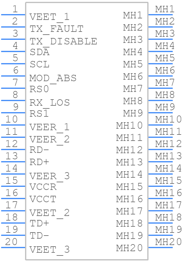 FTLX1772M3BCL - Finisar - PCB symbol