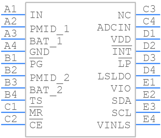 BQ25155YFPT - Texas Instruments - PCB symbol