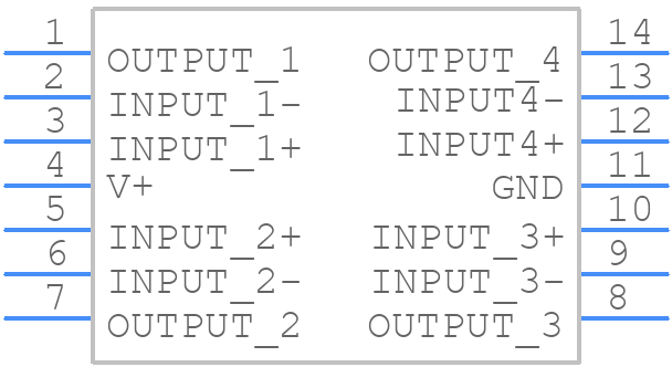 LM124J/PB - Texas Instruments - PCB symbol