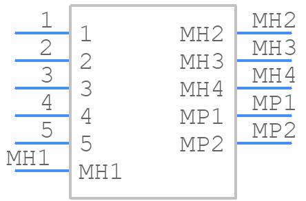 ZX62D-B-5P8 - Hirose - PCB symbol