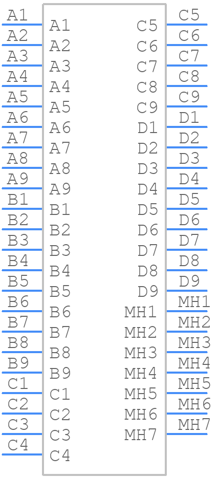 U92A111100170 - Amphenol - PCB symbol