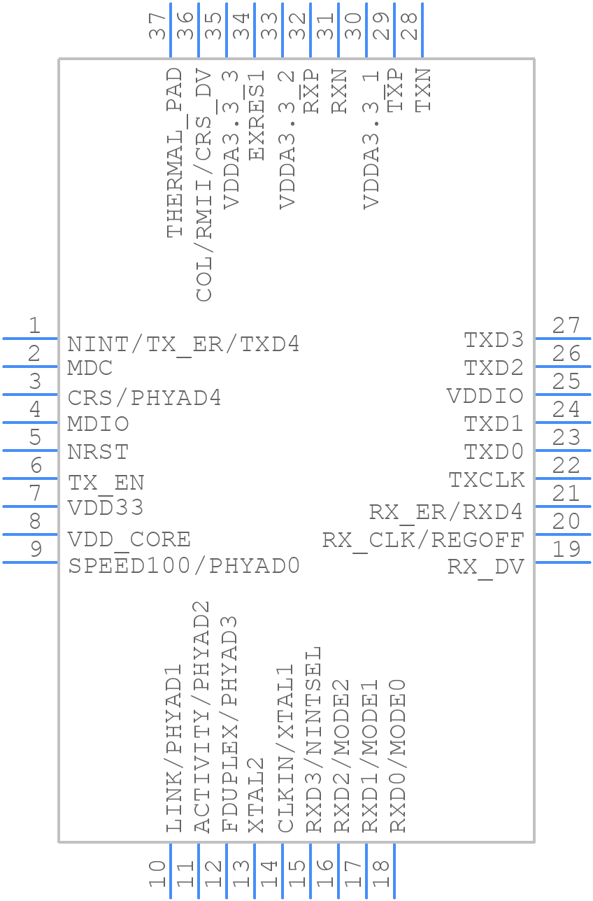 LAN8700iC-AEZG - Microchip - PCB symbol