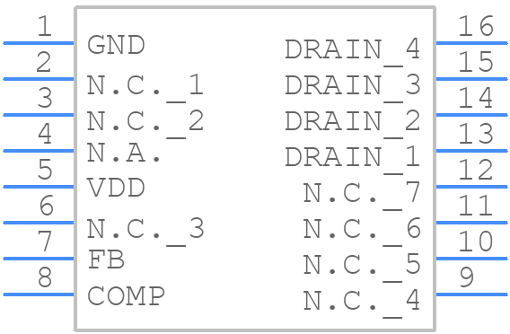 VIPER265KDTR - STMicroelectronics - PCB symbol
