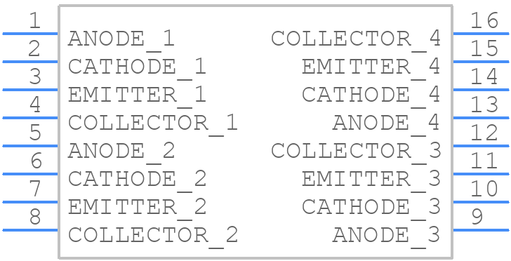 TLP521-4(A) - Toshiba - PCB symbol