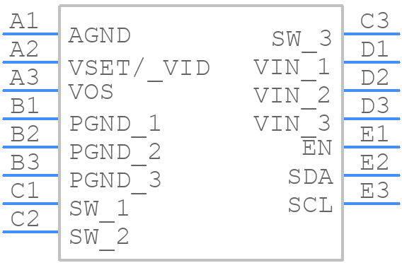 XPS628660AYCGR - Texas Instruments - PCB symbol
