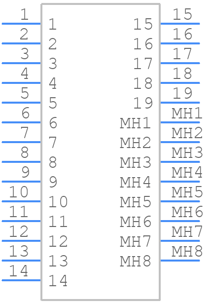 MX50019NQ1 - JAE - PCB symbol
