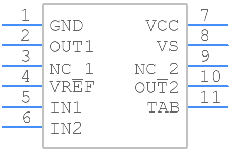 TA7291P - Toshiba - PCB symbol