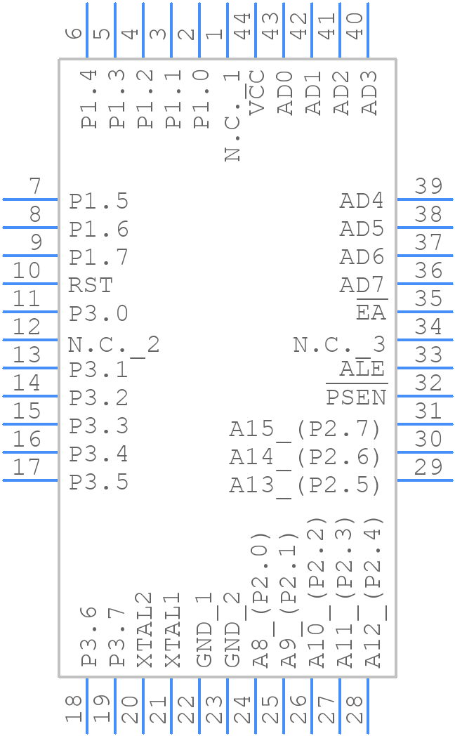 DS80C320-QCG+ - Analog Devices - PCB symbol