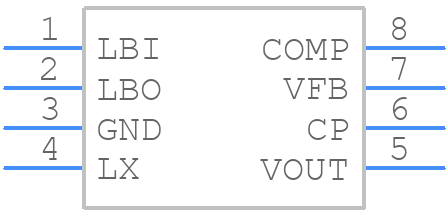 MAX633ACSA+ - Analog Devices - PCB symbol