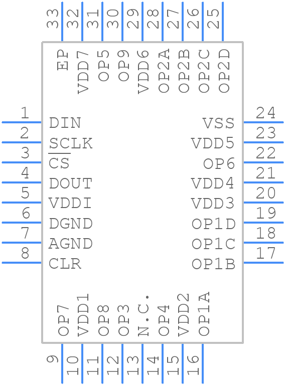 MAX5113GTJ+ - Analog Devices - PCB symbol