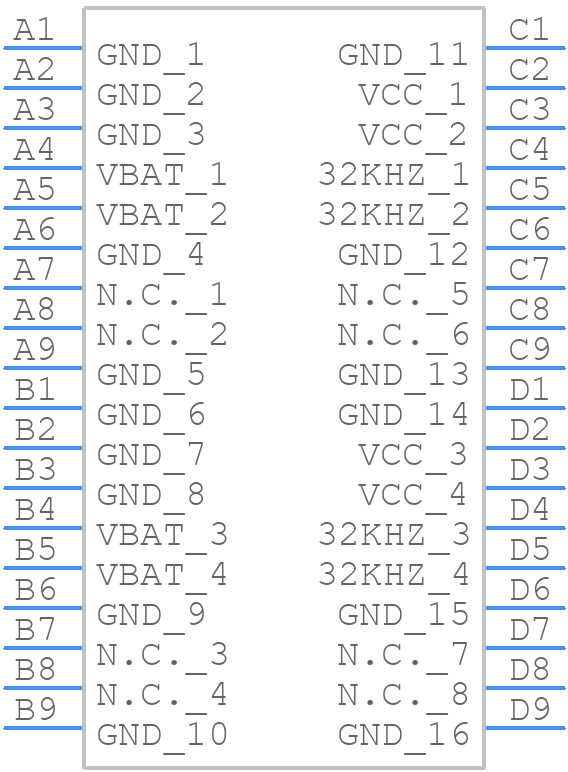 DS32KHZ/WBGA - Analog Devices - PCB symbol