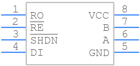 MAX13487EESA+ - Analog Devices - PCB symbol