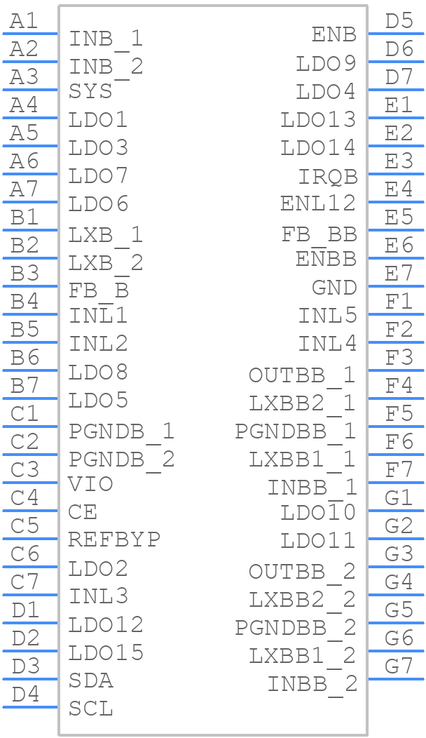 MAX77826EWJ+ - Analog Devices - PCB symbol