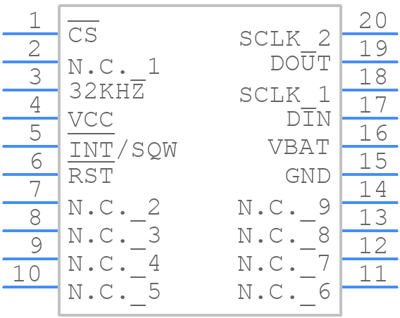 DS3234S# - Analog Devices - PCB symbol