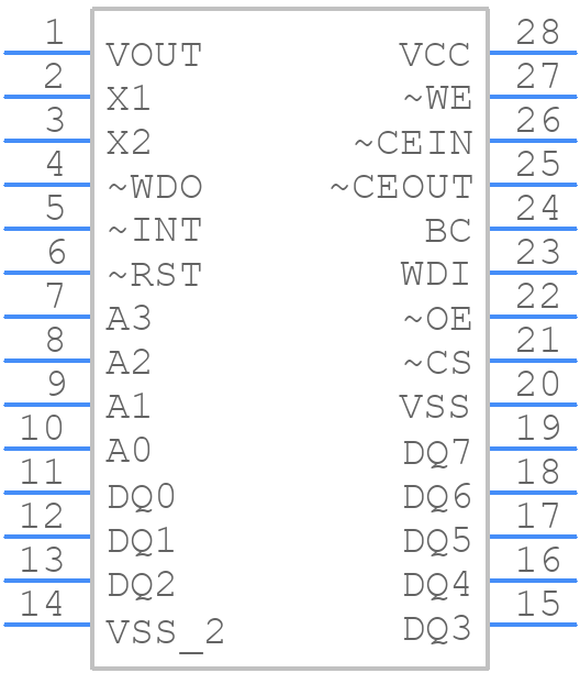 BQ4802LYPW - Texas Instruments - PCB symbol