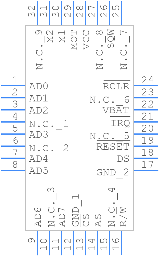 DS12885TN+ - Analog Devices - PCB symbol