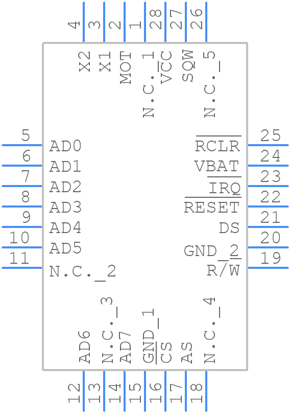 DS12885Q+T&R - Analog Devices - PCB symbol