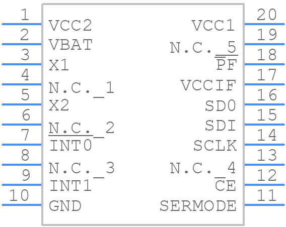 DS1305EN+ - Analog Devices - PCB symbol