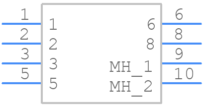 KMDVLX-6S-N-1 - Kycon - PCB symbol