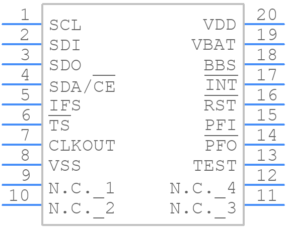 PCF2127AT/2Y - NXP - PCB symbol