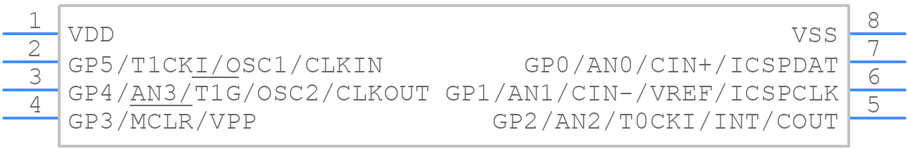 PIC12F675-E/SN - Microchip - PCB symbol