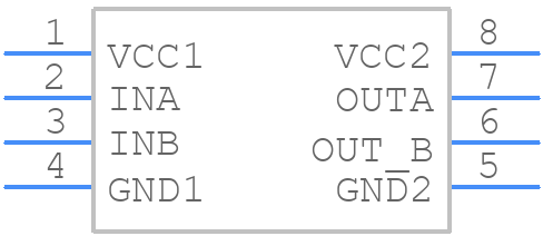 ISO7220AD - Texas Instruments - PCB symbol