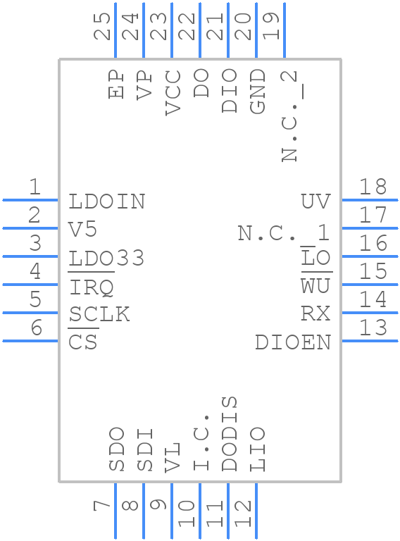 MAX14836GTG+ - Analog Devices - PCB symbol
