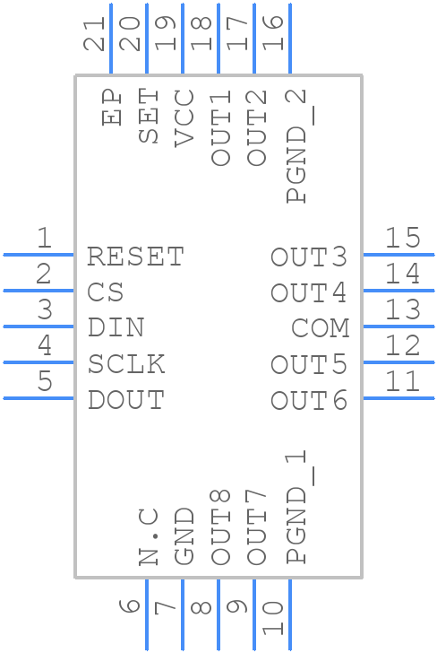 MAX4820ETP+ - Analog Devices - PCB symbol