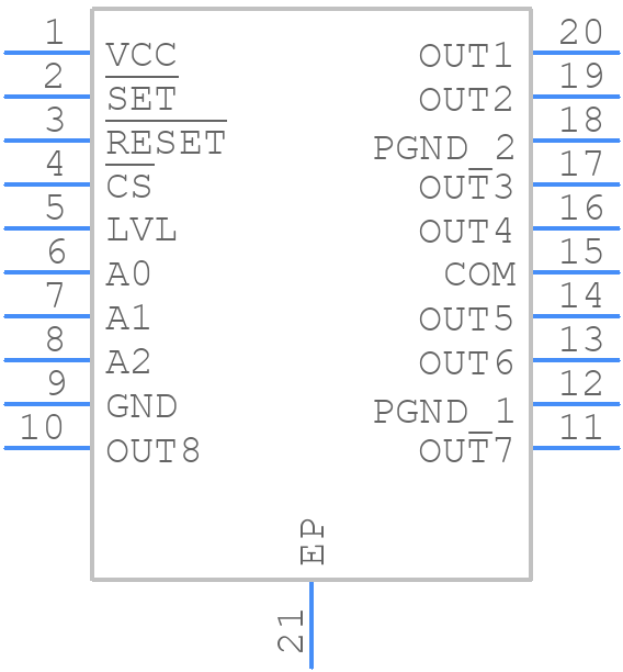 MAX4821EUP+ - Analog Devices - PCB symbol